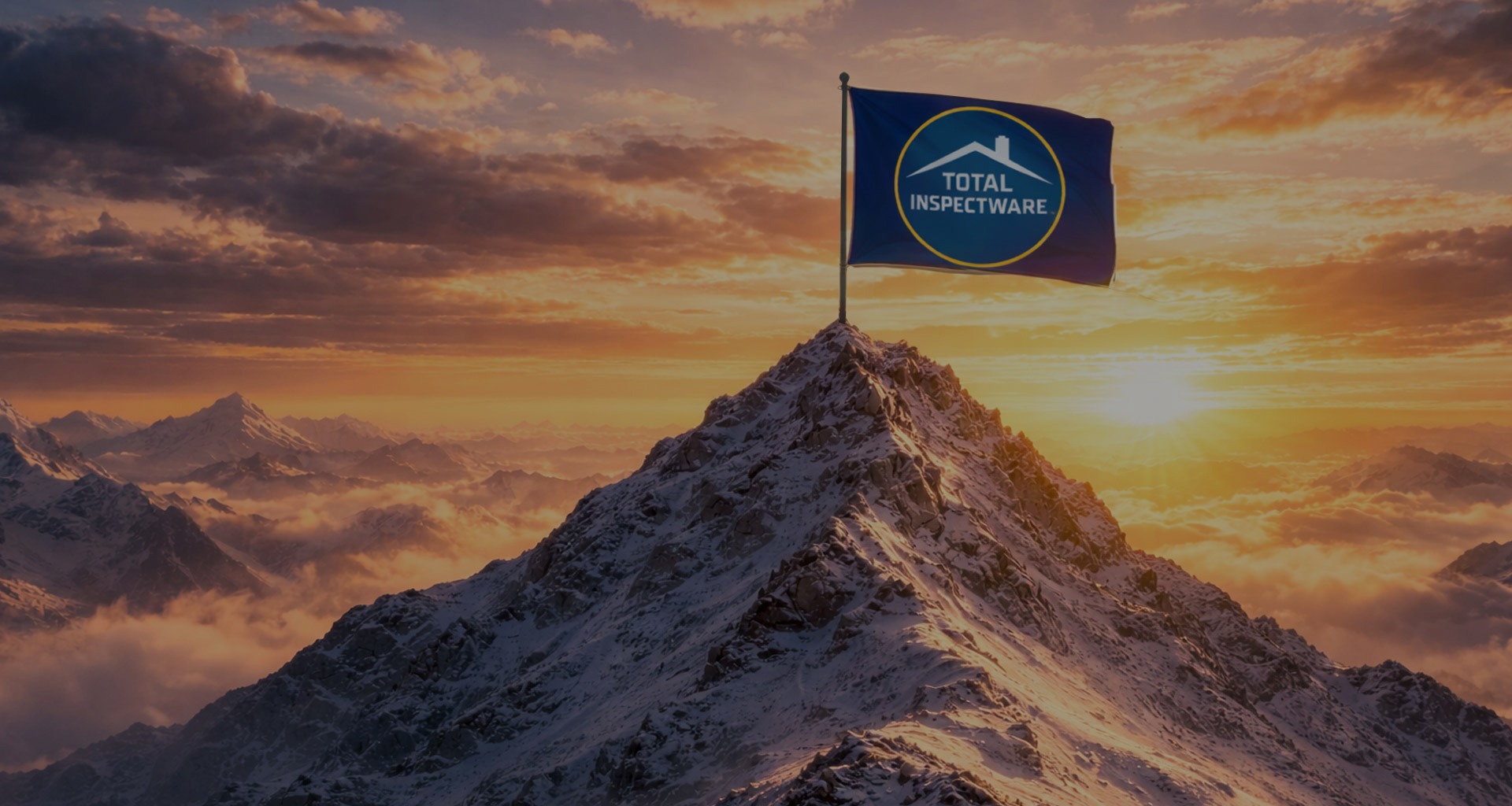 Mountain sunset peak